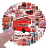 55 Nuevas Pegatinas de Graffiti de Autobús de Londres Transfronterizo, Pegatinas para Maleta y Taza de Agua al por Mayor