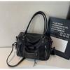 Bolso de Hombro Tipo Tote Retro Americano de Gran Capacidad 2025 Nuevo Estilo Cuero Suave Desgastado Bolso Cruzado para el Trabajo Bolso de Hombro