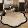 Alfombra Redonda Sala de Estar Medieval Francesa Impermeable Silla de Oficina Dormitorio Retro Tocador de Alta Gama Mesa de Centro Sofá Felpudo