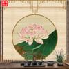 Nueva cortina de bambú china Zen de flores y pájaros, pantalla de elevación de persiana de fondo para sala de té, panel divisor, pintura colgante sin perforaciones, cortina decorativa