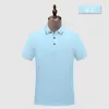 Camisa Polo de Algodão Mercerizado de Manga Curta de Verão Gola Lapela Macacão de Negócios Camiseta T Camisa Cultural Masculina e Feminina Macacão Estampado