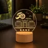 Pequeños regalos creativos acrílicos personalizados, luces nocturnas para empresas, universidades, celebraciones de aniversario de campus y recuerdos conmemorativos para la temporada de regreso a clases.