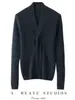 Suéter Elegante de Cuello en V Estilo Coreano Simple Cruzado Retorcido Ajustado Adelgazante para Viajar 100% Cachemira Suéter Pulóver para Mujer