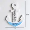 Nuevo Ancla de Madera y Hierro de 35cm Ancla de Barco de Madera Decoración de Pared Estilo Mediterráneo Adorno Colgante Decoración de Pared para Bar Restaurante