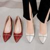 Zapatos de trabajo profesionales de punta media y boca baja, elegantes, de tacón alto y suela suave, de aguja, para mujer, 2024