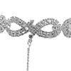 Accesorios de moda europeos y americanos, tendencia personalizada, collar de diamantes de imitación huecos, cadena corporal de borla larga de lujo