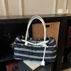 Bolso de Hombro para Mujer Estilo Coreano Moda Rayas Bloques de Color Forma de Corazón Bolso de Mano Elegante Bolso Tote para Viajar al Trabajo y Compras Bolso de Axila