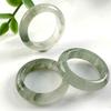 Venta al por mayor del fabricante Venta caliente transfronteriza Jade Natural Múltiples tamaños Anillo Verde Tianshan Unisex