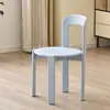 Silla de Comedor Dopamina de Madera Maciza Apartamento Pequeño Silla con Respaldo Rey de Color Silla de Celebridad de Internet Simple de Gama Alta para Cafetería
