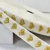 Caja de Regalo con Cinta de Corazón de 1.6cm Empaque Cinta para Ramo Cinta de Espiga Accesorios para Ropa Materiales Hechos a Mano para DIY