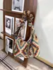 Otoño/Invierno Nuevo Bolso Cruzado de Felpa Retro Fuente Transfronteriza Bolso de Albóndiga Plegado Debajo del Brazo Sensación Relajada Bolso Grande a Cuadros