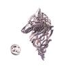 Lanhao Insignia Broche de Caballero Águila Voladora Lobo Estrella de Cinco Puntas Retro Pin Sencillo Accesorios Unisex Mayoreo