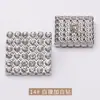 Hebilla de Diamante Cuadrada Botones Metálicos Botones de Camisa Botones de Punto para Suéter Botones Botones Accesorios de Ropa Dorados
