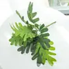 Venta directa de fábrica, planta de simulación de hoja de taro de primavera de 9 cabezas, accesorios de pared, hojas verdes decorativas, decoración del hogar en stock