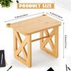 Estante de Almacenamiento de Madera Estante para Rollos de Etiquetas Soporte de Escritorio para Impresora Decoración de Escritorio Estante para Etiquetas Estante de Almacenamiento de Madera Maciza
