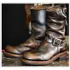 Botas de media caña para hombre con hebilla, estilo 2026