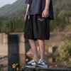 Pantalones cortos marrones de verano para hombre, estilo urbano japonés, estilo quinto, deportivos, informales, estilo celebridad de Internet, pantalones cortos de calle fritos