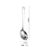 Colher de Aço Inoxidável 304 com Fundo Redondo Profundo, Colher de Sopa, Colher de Mesa, Colher de Hotel, Colher Pequena para Crianças, Uso Duplo, Espessada