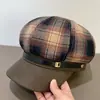 Gorra de Newsboy Estilo Británico Retro Otoño e Invierno Moda Coreana Versátil Gorra Octagonal Moda Japonesa Boina de Moda para Mujer