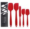 Herramientas de horneado aptas para alta temperatura, raspador de silicona de grado alimenticio, juego de utensilios de cocina de silicona de 5 piezas, espátula para pastel