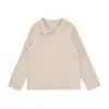 Wuli Bu Yi [Processamento Personalizado] Blusa Versátil Lisa de Manga Longa com Gola Polo Slim Fit para Meninas