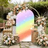 Suministro Exclusivo Transfronterizo Temu Amazon 1 Pieza Cubierta de Arco Iris Elástica Tela de Fondo en Forma de U Decoración de Fiesta Personalizable con Tu Propio Diseño
