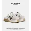 Zapatos de Mujer Slip-On de Punta Cerrada que Aumentan la Altura 7 cm Colección Primavera/Verano 2026 Calzado de Exterior Pantuflas de Suela Gruesa para Mujer Calzado de Exterior de Verano