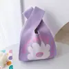 Ins2025 Nueva Bolsa Tejida de Verano Serie Rosa Bolsa de Punto Bolsa para Lonchera Bolsa Souvenir de Cumpleaños Bolso de Mano