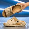 Chinelos Masculinos Novos de Verão Esportivos Antiderrapantes Moda Dupla Camada Eva Sapatos de Praia Sandálias Casuais Antiderrapantes