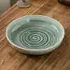 Cuenco para ensalada con diseño de anillo creativo estilo retro cuenco de cerámica vajilla para el hogar cuenco redondo venta al por mayor alto valor de color cuenco para restaurante