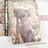 Mundo Floral Chica Hermosa A5 Álbum de Tarjetas de Hojas Sueltas Anime de Alta Calidad Chica Hermosa Cuaderno Cierre Magnético de Cuero Álbum de Colección