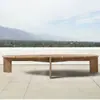 Sofá de Teca para Exteriores, Sillón Sofá de Madera Maciza al Aire Libre para Patio, Sofá de Ocio para Exteriores en Oficina de Ventas de Alojamiento, Personalización de Fábrica