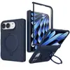 Carcasa y película integradas para funda de teléfono iPhone Duo con soporte giratorio de 360 grados en la parte inferior para teléfono plegable Apple