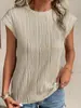 Nova camiseta redonda de manga curta com textura, estilo europeu e americano, roupas femininas para e-commerce transfronteiriço, 2025