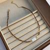 Collar de Perlas Barrocas Explosivo con Cuentas Viento Maillard Piedra Ojo de Tigre Cadena Clavícula Cadena de Cuello Nicho de Lujo Ligero de Alta Gama