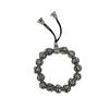 Pulsera antigua de plata de seis caracteres del Tíbet en Sánscrito para hombres y mujeres, pulsera de mano de cuentas redondas de loto retro, cuentas de Buda, accesorios de moda nacional literaria