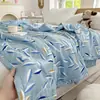 Colcha de verano, tamaño individual o doble, para usar con aire acondicionado, con estampado floral, fina y ligera, adecuada para residencias estudiantiles, relleno de colcha individual, suave y lavable