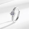 Venta en vivo de anillo de moissansheng de simulación, anillo con borde, moda para mujer, regalo de San Valentín, anillo de bodas, joyería de mano