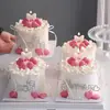 Decoração de Bolo para o Dia das Mães 2025 Feltro Strass Fada Mamãe Topper Laço Vela Ornamento de Decoração para Assar