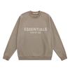 Esenciales Hhh Fog Estampado de Velour de Doble Línea Silicona en Relieve Sudadera Unisex de Peso Pesado Cuello Redondo Otoño e Invierno Moderna