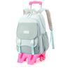 Mochila Escolar con Ruedas para Niños de Pez Natural para Estudiantes de Primaria Grado 3-6 Niñas de Secundaria Mochila de Doble Uso