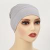 Chapéu de cor pura popular europeu e americano com fundo turbante feminino novo chapéu de pelo modal chapéu Baotou pronto para venda por atacado