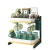 Estante de almacenamiento de tazas de escritorio Caja de almacenamiento de tazas de agua Copa de vino tinto Copa Bandeja para tazas de té Estante para tazas de agua Estante para tazas