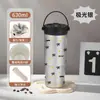 Taza Termo Interior de Cerámica para Mujer, Elegante Taza de Café con Asa de Acero Inoxidable, Botella Portátil de Gran Capacidad para Mantener Fría el Agua con Hielo