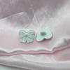 Color Caramelo de Primavera Estilo Fresco Botón de Lazo Tendencia de Moda Chaqueta Suéter Cárdigan de Punto Hebilla Decorativa Cosida a Mano