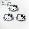 Dulce Genial Lindo Gato Plateado Accesorios de Joyería Acrílica Accesorios para el Cabello Zapatos con Agujeros Material DIY PJ1716