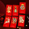 2026 Ano do Cavalo Envelope Vermelho Novo Criativo Fofo Desenho Animado Zodíaco Tridimensional Pacote Vermelho Festival da Primavera Ano Novo Envelope Vermelho da Sorte