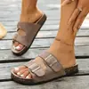 Sandalias de Playa Cruzadas de Una Tira para Mujer Europeas y Americanas Cómodas de Comercio Exterior Nuevas 2026 Casual Tallas Grandes Venta al por Mayor Tallas Grandes
