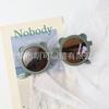 Nuevas gafas de sol para niños con montura redonda retro, gafas para niños para fotos callejeras, gafas de sol coreanas con montura esmerilada, gafas de sol para niños y niñas al por mayor