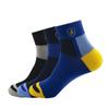 Calcetines Longsha para hombre, otoño e invierno, nuevos calcetines de algodón transpirables bordados de alta gama, calcetines deportivos de algodón puro con bloques de color y tubo medio de algodón peinado.